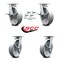 Service Caster 8 Inch Kingpinless Semi Steel Wheel Caster Swivel Locks 2 Brakes SCC, 4PK SCC-KP30S820-SSR-SLB-BSL-2-BSL-2 - alternate 7
